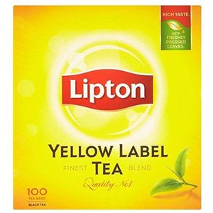 4 x 100 theezakjes Lipton Yellow Label Tee - zwarte thee (600g)