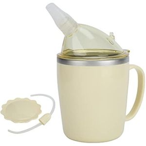 Morsvrije bekers voor volwassenen, lekvrij Food Grade 304 roestvrijstalen herstellende voedingsbeker Eet vloeibaar voedsel 350 ml voor thuis voor ziekenhuis