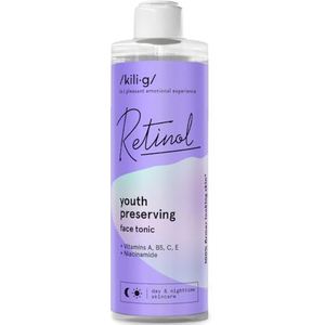 KILIG Retinol Gezichtswater met retinol en niacinamide, huidverzorging voor dag en nacht voor het verstevigen en verminderen van fijne lijntjes voor een gerevitaliseerde teint, gladde en frisse huid,