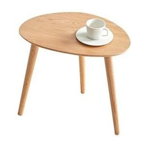 Massief Houten Bijzettafel Eiken Ronde Eenvoudige Salontafel Woonkamer Flexibele Plaatsing Decoratie Opslag Sofa Rand Tafel eenvoudig