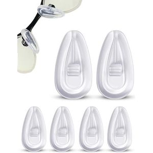 SPORTS WORLD VISION Neuspads voor brillen | Premium zachte siliconen Air Active neuspads voor brillen | 16mm schroefbare brilpads in 3 paar