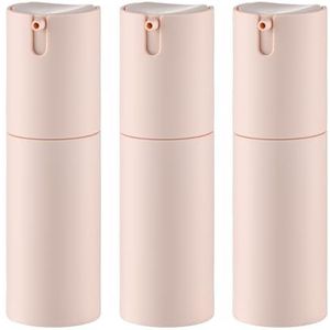 Lulupack 1 oz Airless Pomp Flessen, Travel Lotion Container, Huidverzorging Containers voor Moisturizer (Kunststof, Mat Roze, 3 stuks)