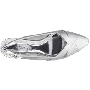 Easy Street Avena Womens Pomp, Zilveren Satijn, 5 UK Narrow