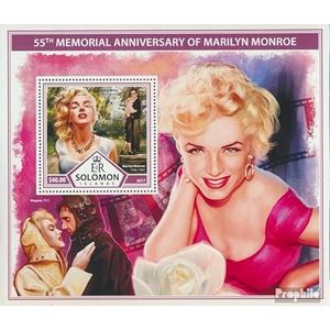 Salomoninseln Blok 672 (compleet. Kwestie.) 2017 Marilyn Monroe (Postzegels voor verzamelaars) Beroemdheden/Film/Theater