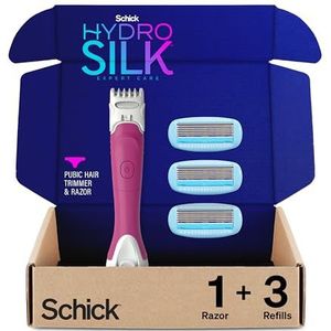 Schick Hydro Silk TrimStyle Hydraterend scheermes voor vrouwen met bikinitrimmer en 3 navullingen