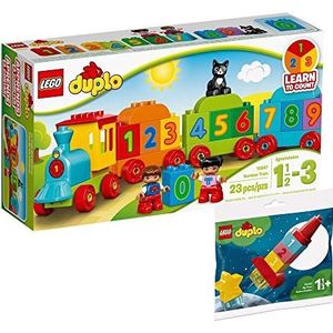 Collectix Lego Set - Duplo cijfertrein 10847 + Duplo Mijn eerste ruimteraket 30322 (polybag), voor kinderen vanaf 18 maanden