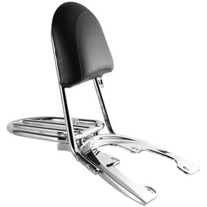 Motorfiets Bagagedrager Voor VRSCAW Voor VRSCDX Voor VRSCX 2007-2011 Motorfiets Sissy Bar Rugleuning Bagagerek Basisplaat Motorcylce Bagagerek(Chrome)