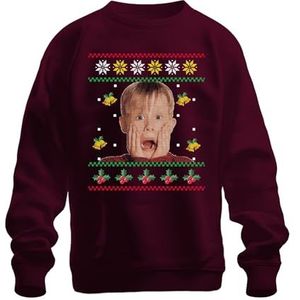 Kevin alleen thuis Ugly Christmas Sweater Kerstmis Unisex pullover, bordeaux, M