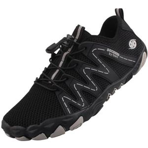 Dockers by Gerli Lage sneakers voor dames, zwart grijs, 36 EU Breed