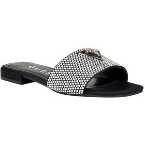 GUESS Dames getemde platte sandaal, zwart 002, 8.5 UK, Zwart 002, 8.5 UK
