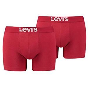 Levi's Heren boxershorts Shorts Boxer Brief Onderbroeken 951007001 4-pack, kleur: rood, wasmaat: XL, Artikel:-186 Chili Pepper, Chilipeper, XL