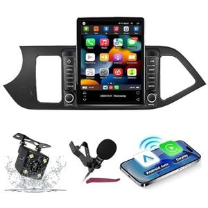 Android 14 Autoradio Navi voor K-IA Morning (2011-2017) 9.7 ""Verticale schermradio met draadloze carplay Android-auto GPS met Bluetooth 5.0 HIFI FM 5G-WiFi SWC MIC-camera,M600s