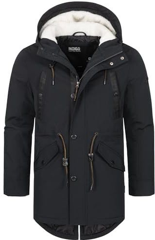 Indicode Heren INBenicio Coat | Parka met gevoerde capuchon Black S