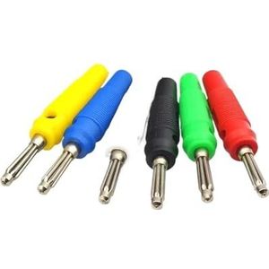 20 stuks 4 mm banaanstekker audioconnectoren luidspreker versterker binding post banaan jack plug voor kabelklemmen (kleur: geel (20 stuks)