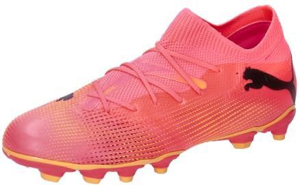 PUMA Toekomst 7 Match FG/AG JR voetbalschoen, Sunset Glow Black-Sun Stream, 5 UK, Sunset Glow Puma Black Sun Stream