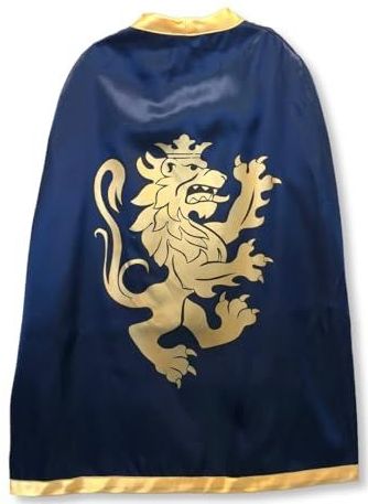 Liontouch - Edele Ridder Cape Voor Jongens, Blauw | Leeftijd 3-8 jaar - Eén Maat Past Allen | Fantasiemantel Voor Kinderen | Verkleden, Kostuums, Cosplay & Koninklijk Ridderkostuumaccessoire