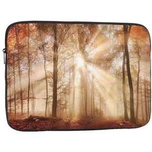 Herfstscène Print Laptop Sleeve Case Waterdichte Schokbestendige Notebook Case Cover Mode Aktetas Tas Lichtgewicht Computer Tas voor Vrouwen Mannen 12 inch