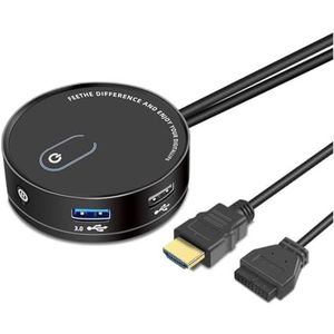 Computer Desktop Switch Internet Cafe Universele USB3.0 Home Desktop Externe Voedingsuitbreidingsknop, USB Binnen met Audio