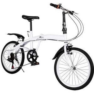 Vouwfiets, 20 inch, 6 versnellingen, vouwfiets, opvouwbaar, volwassenen, stadsfiets, opvouwbaar, instelbaar, uniseks, voor dames en heren, geschikt voor stad, camping, sport, outdoor, fietsen,
