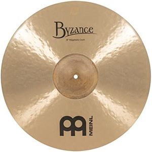 Meinl Cymbals Byzance 19 inch traditionele polyfone crash met ruwe bel — gemaakt in Turkije — handgehamerd B20 brons, 2 jaar garantie (B19POC)