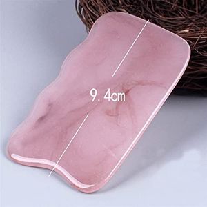 Hars Guasha Schrapen Massage Gezicht Hals Huid Massager Acupunctuur Gua Sha Board Acupoint Gezicht Oogverzorging Massage Tool 1 Stks (Kleur: Roze 2)