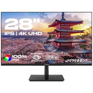 JAPANNEXT Monitor - 28 Inch - 4K UHD - IPS - Verstelbare Kanteling