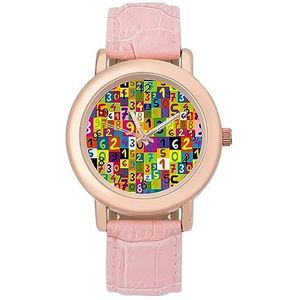 Kinderen Met Nummers Horloges Voor Vrouwen Mode Sport Horloge Vrouwen Lederen Horloge
