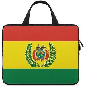 Bolivia Vlag Laptop Tas Duurzaam Waterdicht Notebook Draagtas Computer Tas Aktetas 10 inch