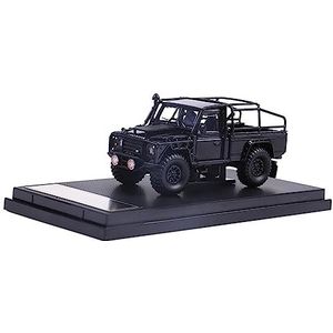 auto model 1:64 for Land Rover Ddfender 110 Pickup Truck Miniatuur Collectible Voertuig Schaal Gegoten Model Auto (Color : Black)
