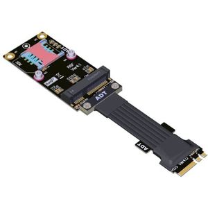 Allowish M.2 WiFi A.E Sleutel tot Mini Pcie 4.0 Uitbreidingskabel Ondersteuning Draadloze Netwerkkaart (30cm, R56SF 4.0)