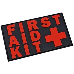 Eerste Hulp Kit IFAK PVC Patch (Zwart en Rood)