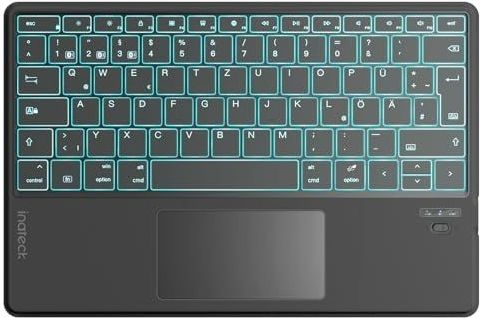 Inateck - KB01104 - Toetsenbord - Ultradun - Met Touchpad - 3 Bluetooth-kanalen