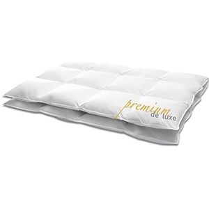 HANSKRUCHEN® Premium de Luxe donsdekbed, 200 x 200 cm, warm/winter, Made in Germany, cassettedeken van 100% katoen, geschikt voor mensen met een allergie