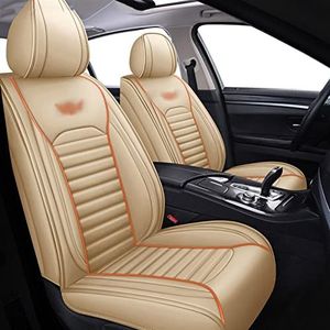 Stoelhoezen Beschermhoezen Voor Dacia Voor Duster Voor Sandero Voor Logan Autostoel Cover Lederen Auto-interieur Onderdelen:(Beige)