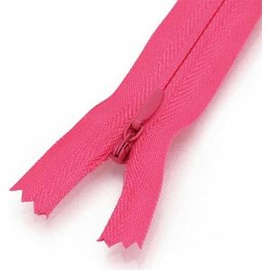 5 stuks 18cm-60cm nylon spiraalritsen voor op maat naaien jurk kussen rok broek kleding ambachten onzichtbare ritsen bulkreparatieset-roze rood-40cm