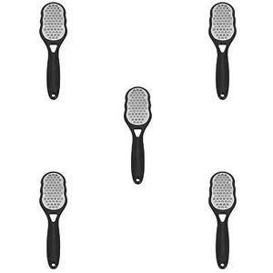 5 Set Professionele Voetvijlen Rvs Pedicure Gereedschap Grote Plaat voor Hakken, Nieuw Zwart, 236x65x30mm