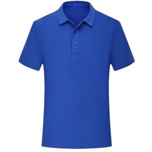 Mannen Zomer Slanke Polos Shirt Mannen Casual Korte Mouw Shirt Mannen Outdoor Ademend T- Shirt Mannelijke Kleding, koningsblauw, XL