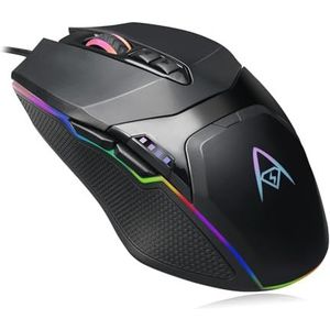 Adesso iMouse X5 RGB verlichte gamingmuis - optisch - kabel - USB - 6400 dpi - scrollwiel - 7 knoppen - Alleen rechtshandig