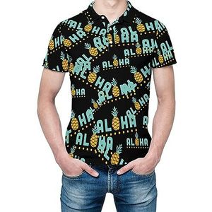 Live Aloha Pineapple heren shirt met korte mouwen golfshirts regular fit tennis T-shirt casual business tops