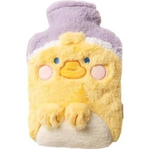 Warmwaterkruik cartoon warmwaterkruik zachte pluche hoes warmwaterzak voor het verwarmen van polsen en voeten, menstruatie, warmwaterzak voor warm water (2C)