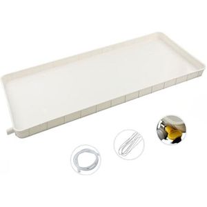 Condensafvoerbak Lekbak Gemaakt van PVC Met 2M/3M/4M/5M Afvoerpijp Gesp En Ijzerdraad Condensafvoerbak Kunststof Lekbak (Size : 1-2p-5m water pipe)