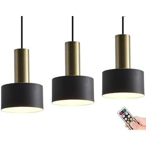 Mini Hanglamp Batterij Werkt met Afstandsbediening, 1 Licht Modern Plafond Kleine Hanglamp Indoor Draadloze Kroonluchter Metalen Hanger Verlichting Armatuur Decor voor Keuken Eiland Slaapkamer