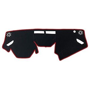 Auto Dash Mat Tapijt LHD Dashboard Cover Beschermende Vermijd Licht Tapijt Voor Subaru XV 2011~2020 Voor Crosstrek WRX STI Zonnescherm Auto Dashboard Cover (Color : Red Edge, Grootte : B)