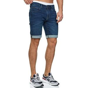 Indicode Heren INDanny Jeans Shorts | Jeans korte broek met 4 zakken Work Blue XL