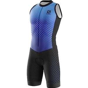 MTB triatlon tri-pak voor heren, gewatteerd mouwloos pak, sneldrogend fietspak, voor fietsen, training, racefiets top, fietskleding, Pro Trisuit und Triathlon (TYP-1, M)