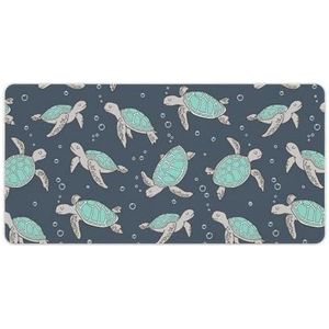 Zeeschildpadden groene mode bureau muismat antislip gaming muismat accessoires decor 30x60cm
