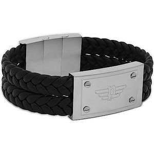 Police Zwarte armband voor heren - PEAGB2214601, vrije maat, roestvrij staal, zonder edelsteen, Free Size, Roestvrij staal, Geen edelsteen