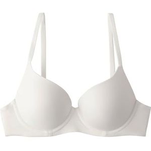 MERAXKL Vrouwen Body Shaping Bra, ondergoed Soft Touch Sexy Deep V Everyday Bra Zachte stalen ring Double-Breasted gesp op de rug (Color : White, Size : 80B/36B)