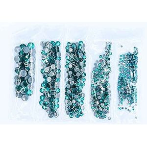 Strass Applicator Ijzer-op Wand Warmte-fix Tool Gun Gemengde Grootte Hot Fix Steentjes Glas Decoretion-Groen Zirkoon