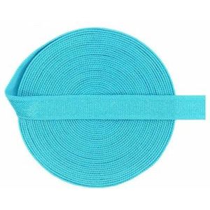 2 5 10 Yard 3/8"" 10mm Effen Glanzende Niet-vouwbare Elastische Spandex Satijnen Band Bh-band Hoofdband Jurk Naaikant Trim-Turquoise-2 Yards